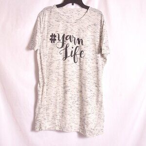 Hobby Lobby #Yarn Life tee Shirt Size XL Thin gray & black